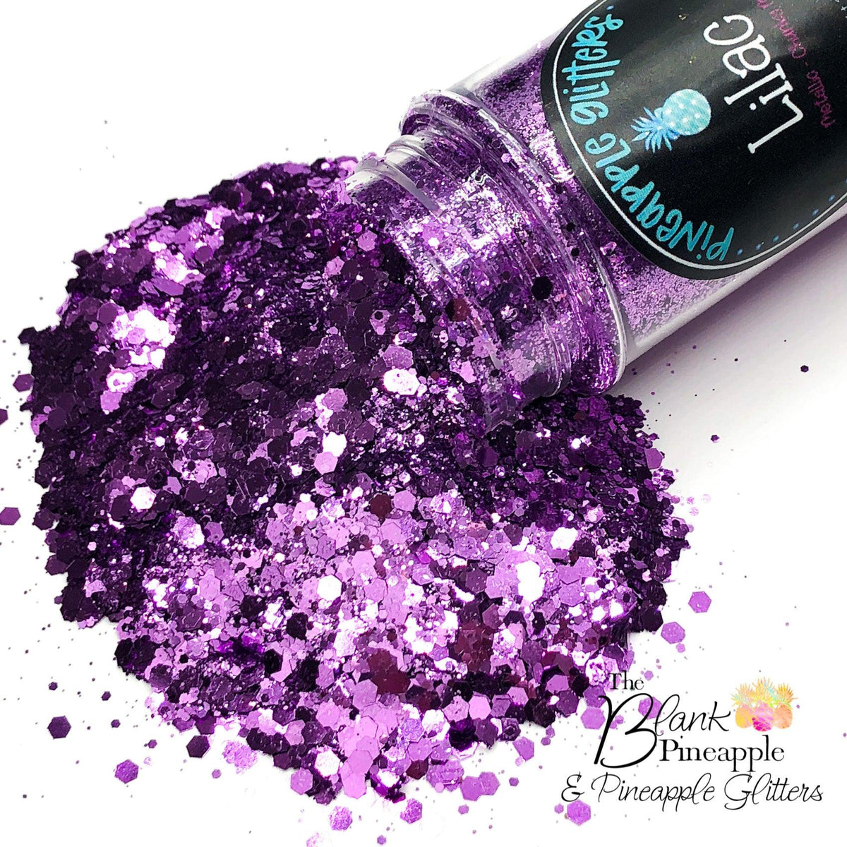 Purple Glitter. Solvent-resistant, High-quality, Polyester glitter