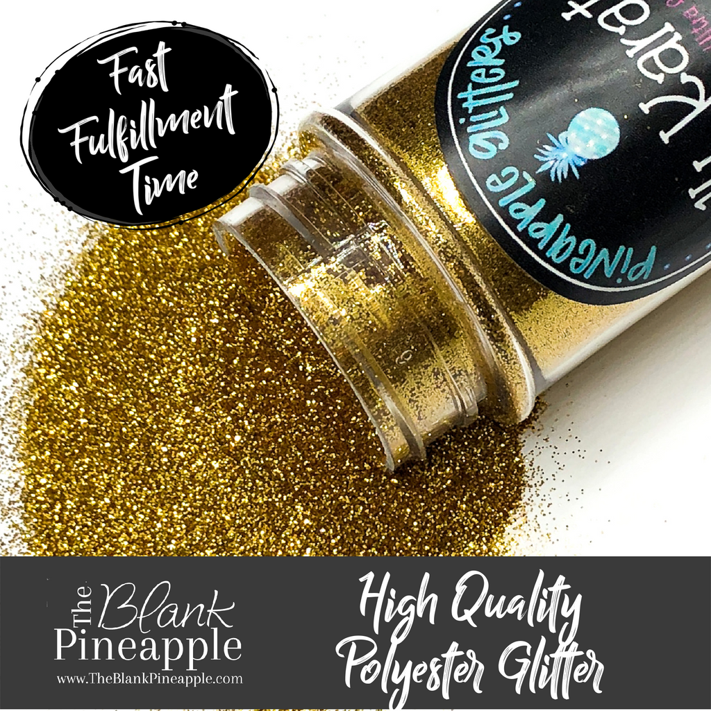 Gold Ultra Fine Glitter, Gold Polyester Glitter, Gold Craft Glitter. Pineapple Glitters, The Blank Pineapple