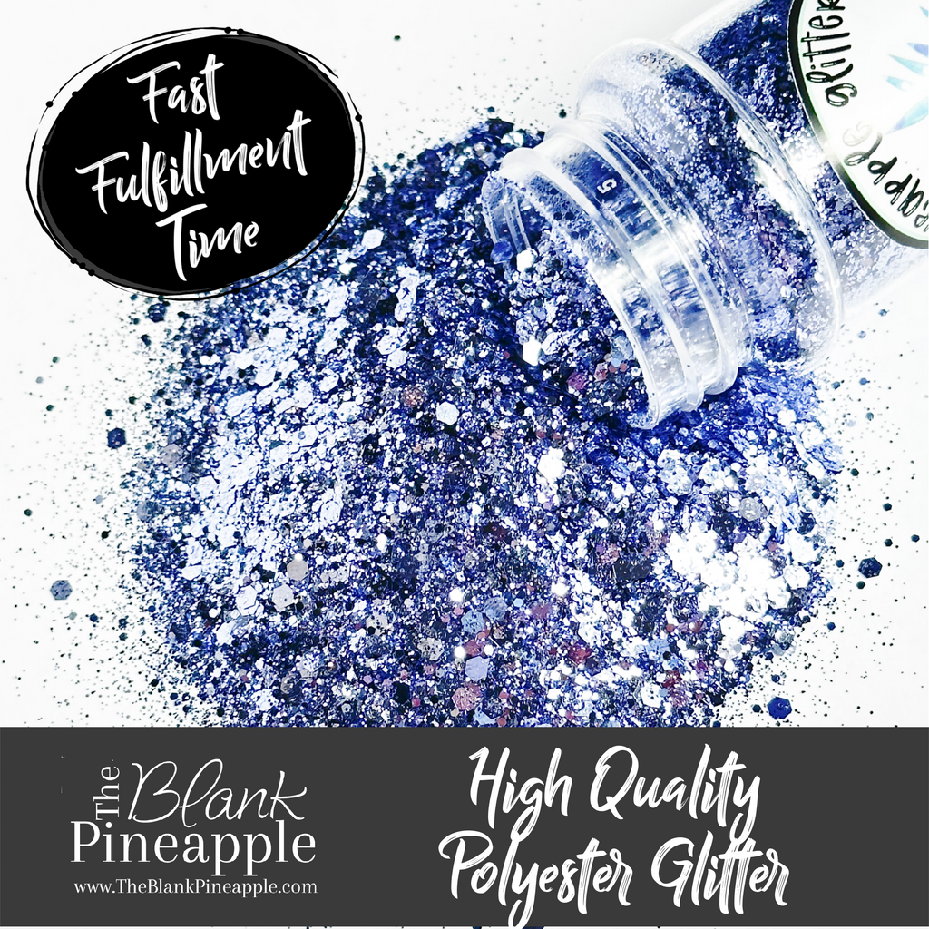 Light Blue Chunky Mix Glitter, Light Blue Polyester Glitter, Light Blue Craft Glitter. Pineapple Glitters, The Blank Pineapple