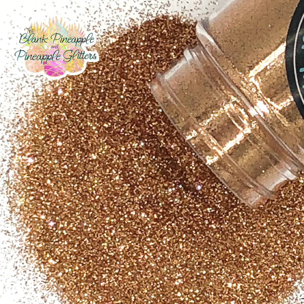 Gold-Copper Glitter Ultra Fine Cut Glitter,  Polyester Glitter. Pineapple Glitters. The Blank Pineapple.