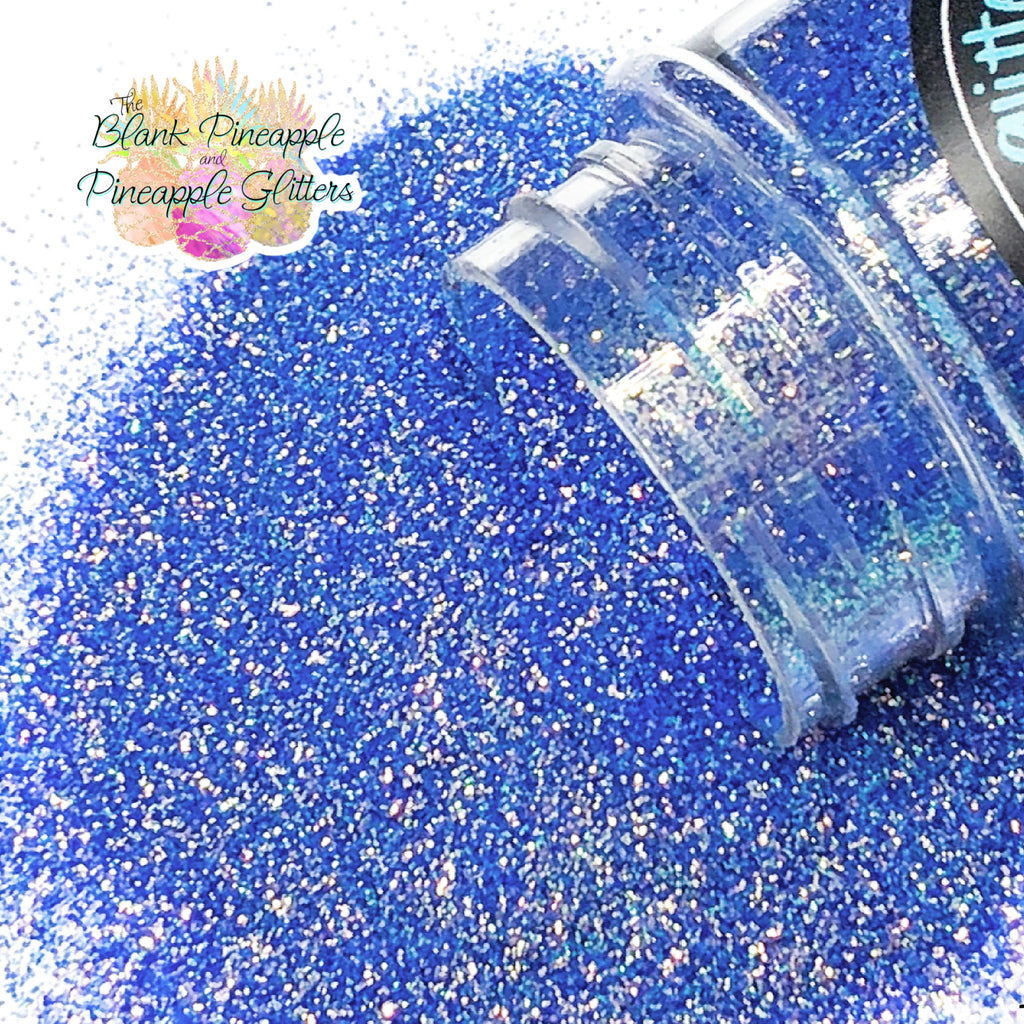 Ultra fine cut light blue polyester glitter, perfect for adding a smooth, shimmering finish to crafts, nails, or resin projects. Pineapple Glitters, The Blank Pineapple. 