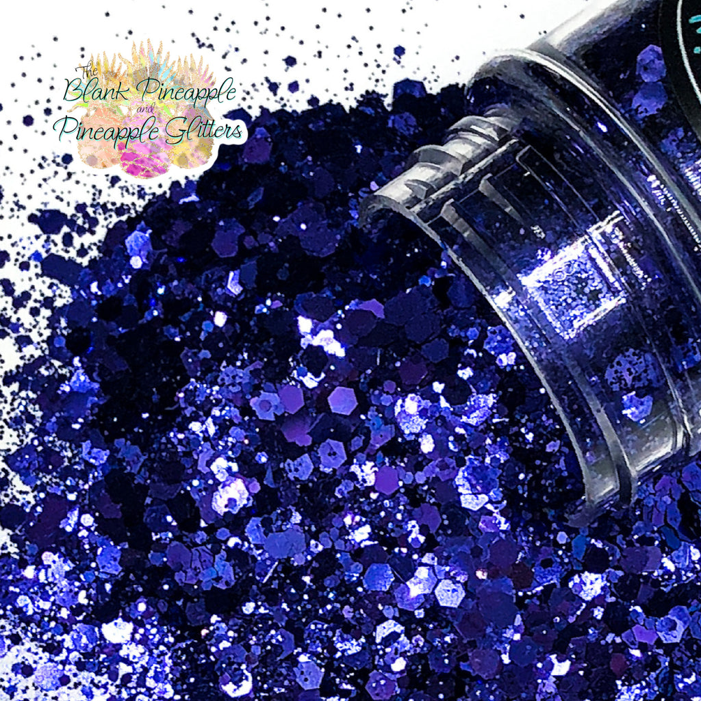 Blue Chunky Mix Glitter. Perfect for adding a smooth, shimmering finish to crafts, nails, or resin projects. Pineapple Glitters, The Blank Pineapple. 