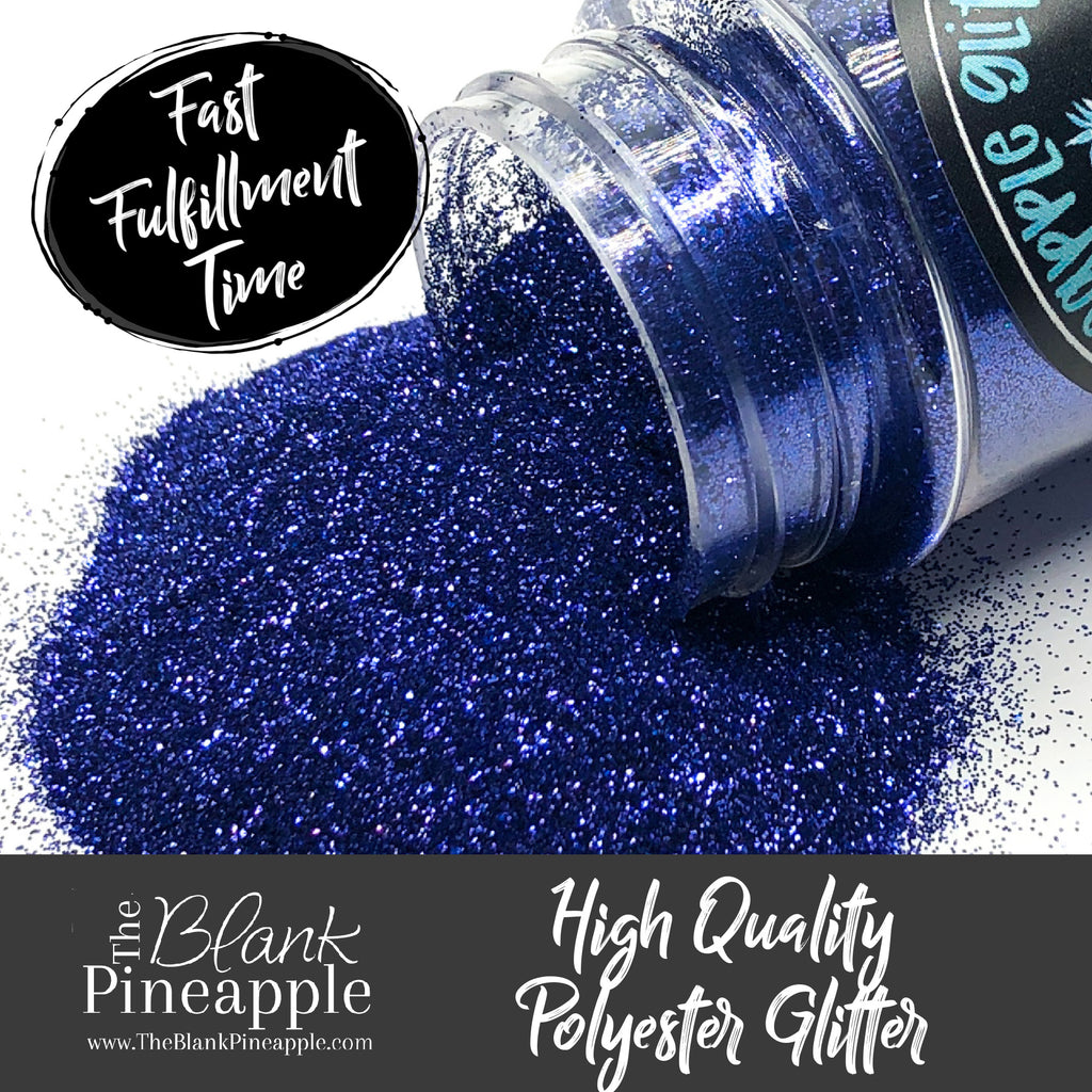 Blue Ultra Fine Cut Glitter. Perfect for adding a smooth, shimmering finish to crafts, nails, or resin projects. Pineapple Glitters, The Blank Pineapple. 