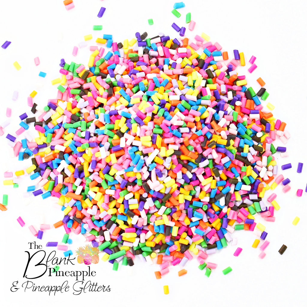 Candy Sprinkles Polymer Clay Shapes in 2oz Shaker Bottle - Bright Colors - The Blank Pineapple