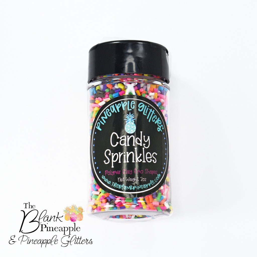 Candy Sprinkles Polymer Clay Shapes in 2oz Shaker Bottle - Bright Colors - The Blank Pineapple