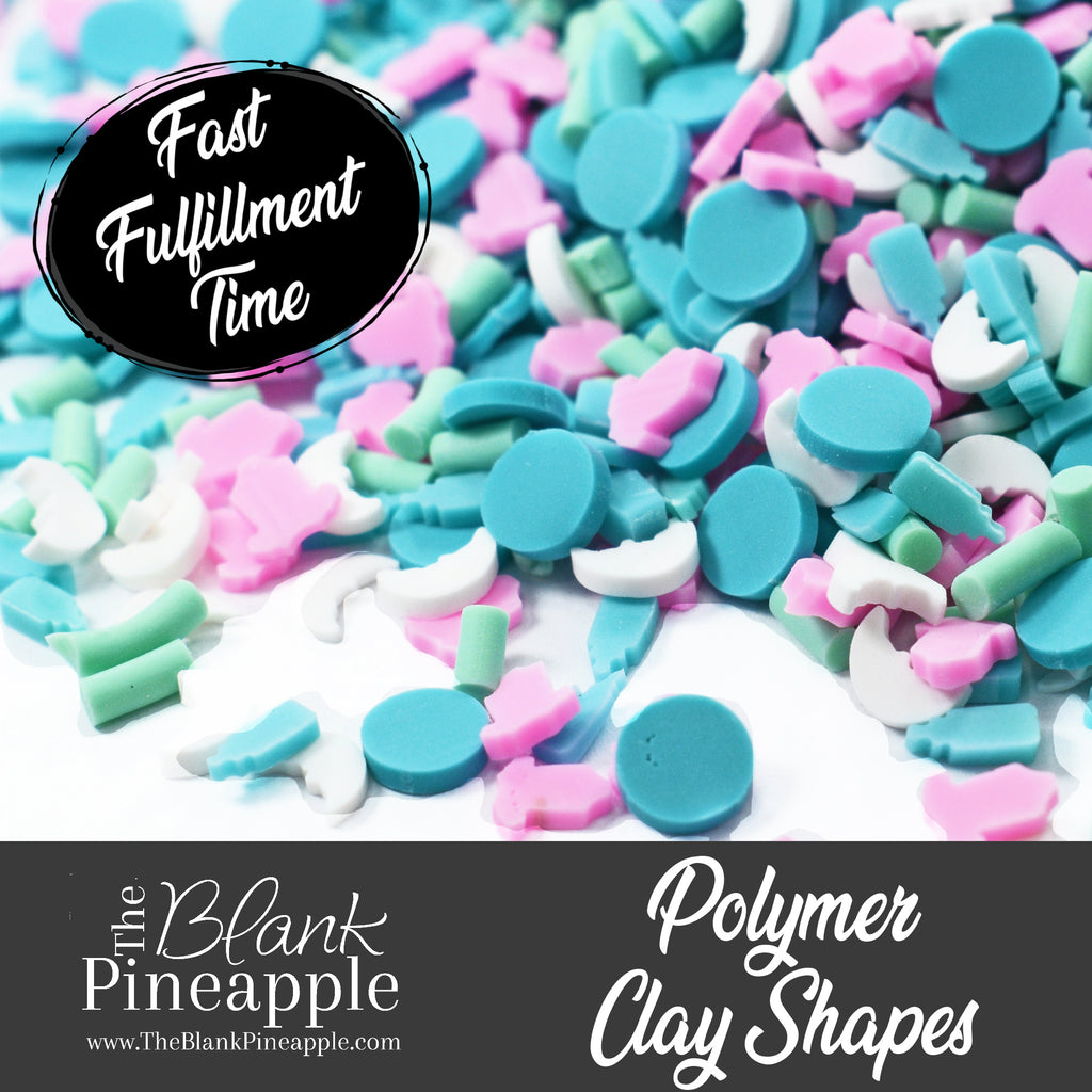 Baby Fever Polymer Clay Shapes in 2oz Bag - Baby-Themed Craft Pieces - The Blank Pineapple