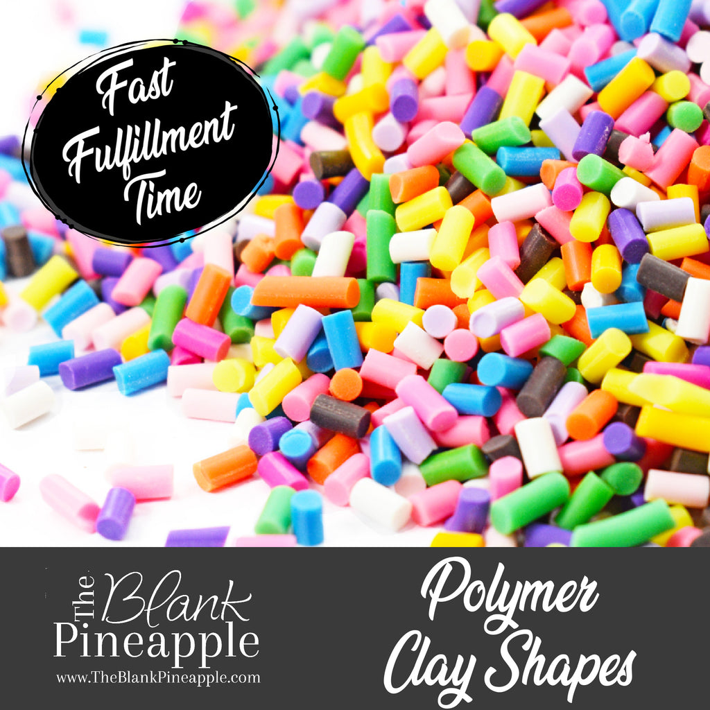 Candy Sprinkles Polymer Clay Shapes in 2oz Shaker Bottle - Bright Colors - The Blank Pineapple