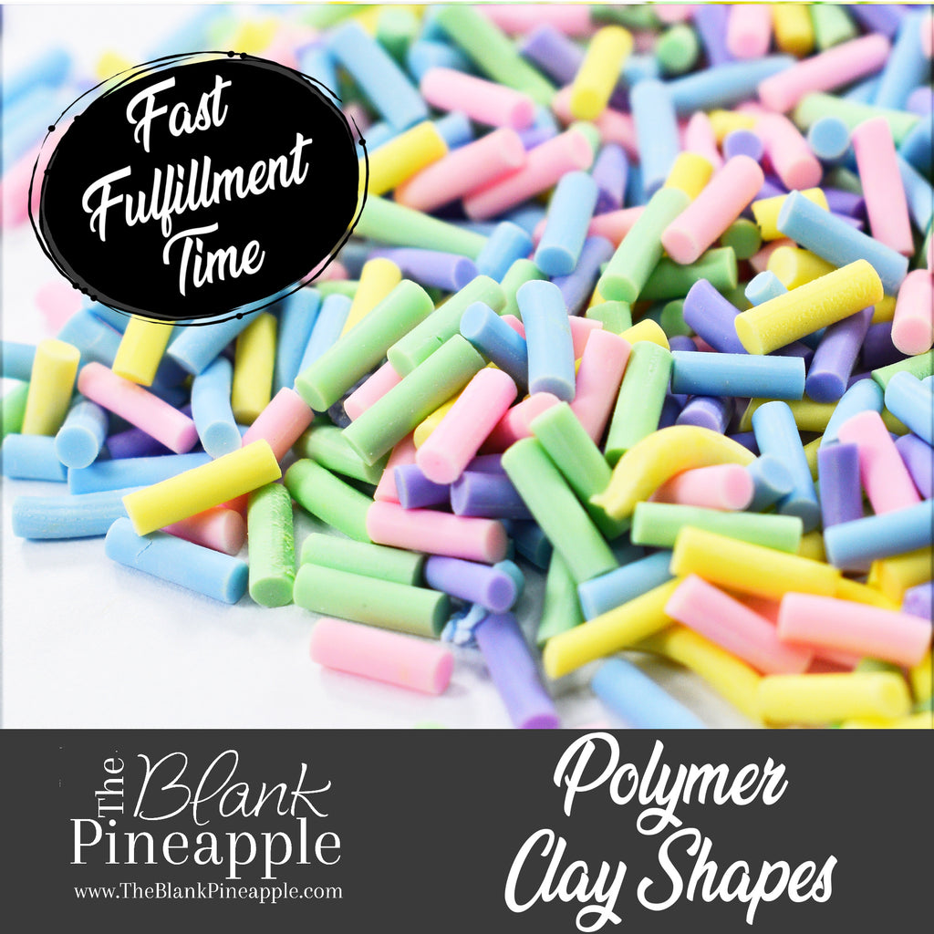 Pastel Candy Sprinkles Polymer Clay Shapes in 2oz Bag - Fimo Clay Sprinkles - The Blank Pineapple