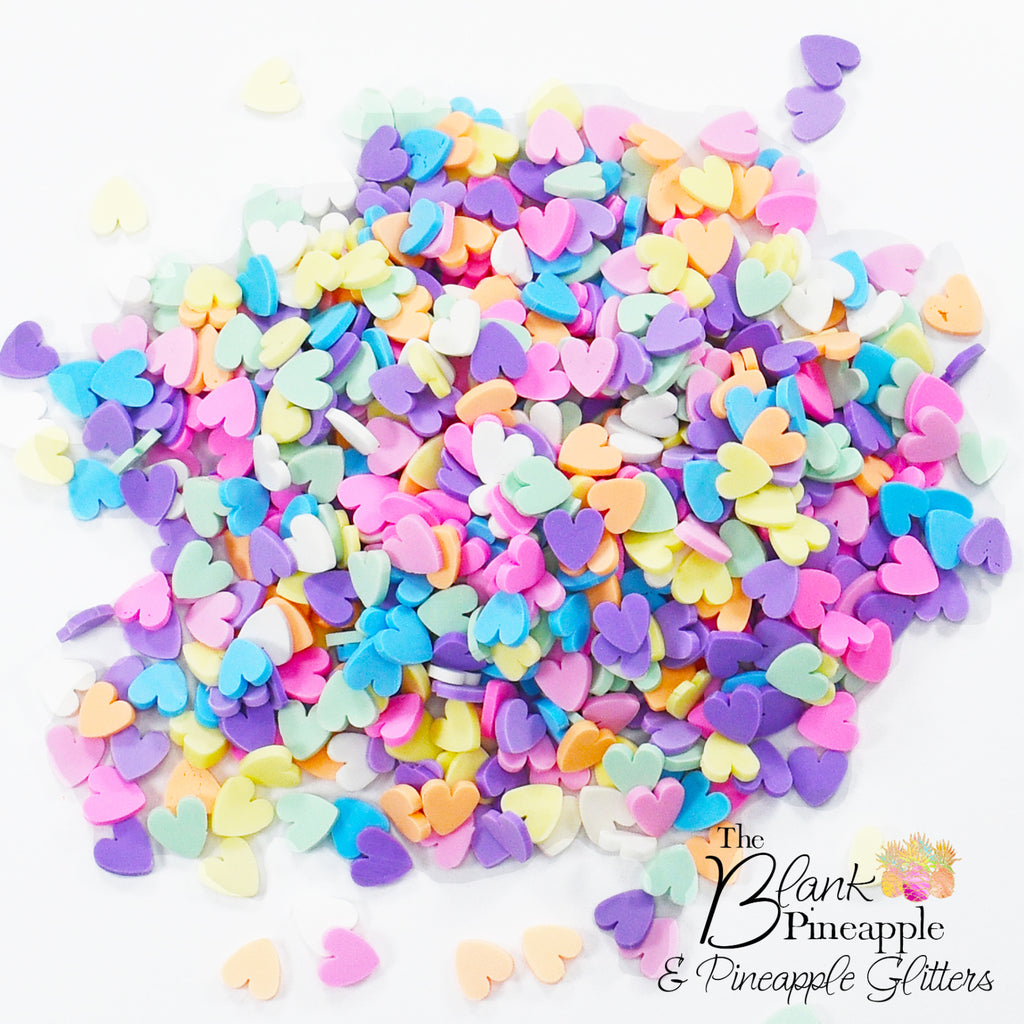 Full of Heart Polymer Clay Shapes in 2oz Bag - Colorful Heart Shapes for Crafts - The Blank Pineapple