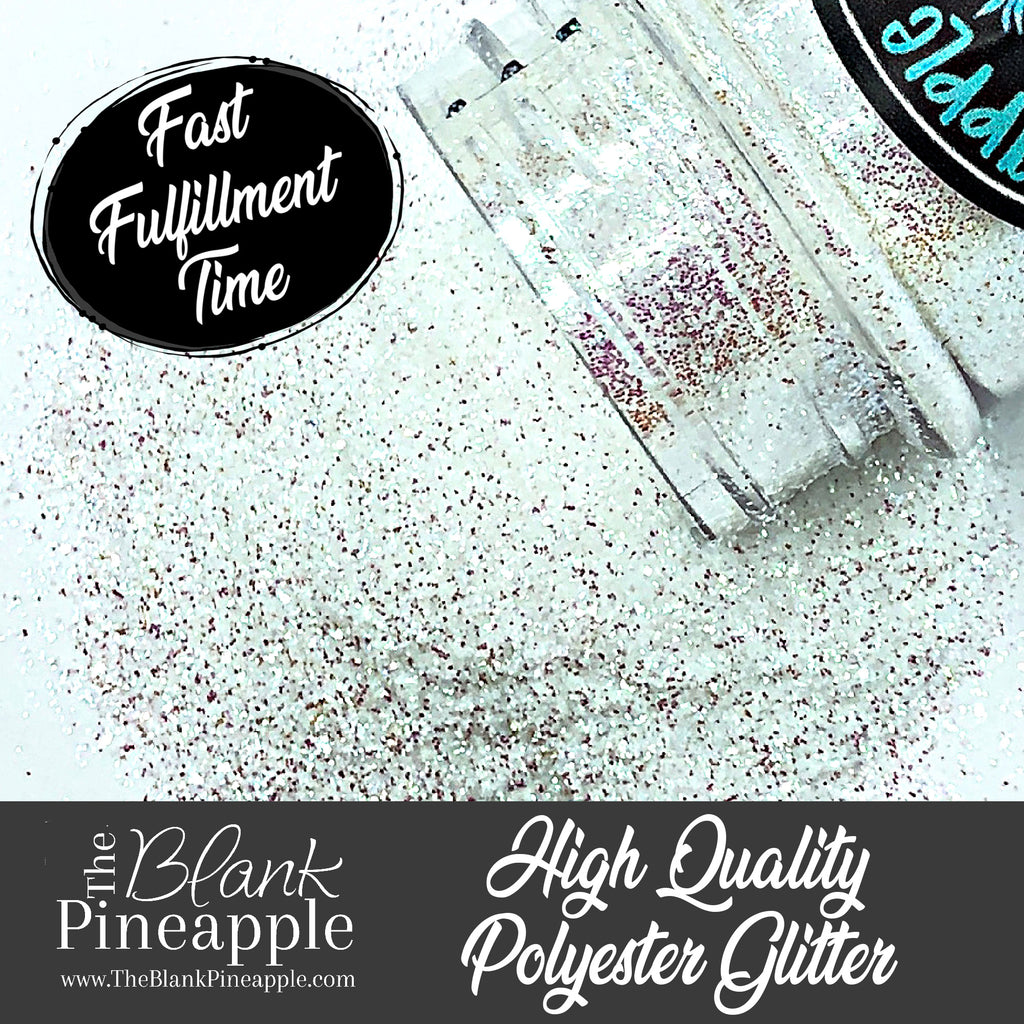 Glacier high sparkling opal iridescent glitter, 2oz shaker bottle for resin projects, tumblers, and nail art. The Blank Pineapple.