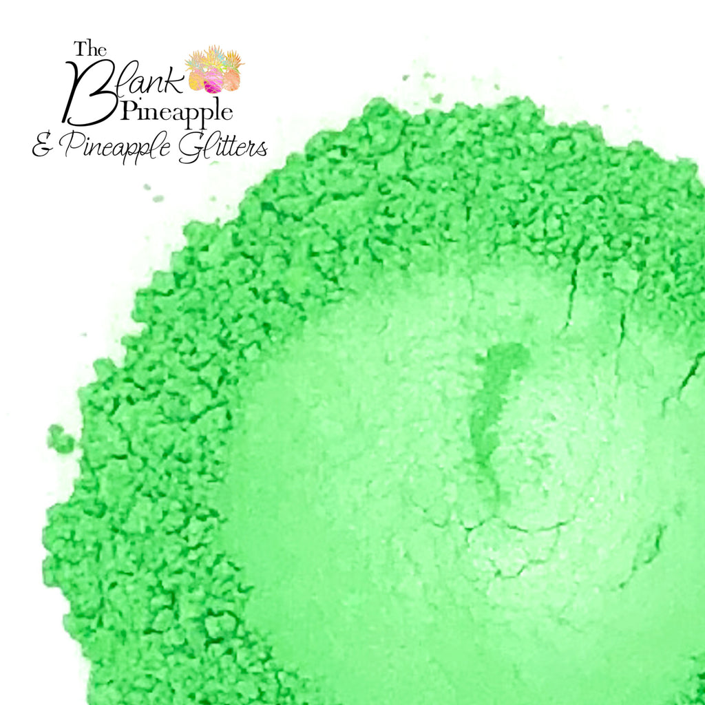 Greench Pearlescent Green Mica Powder Pigment in 10g Jar - The Blank Pineapple