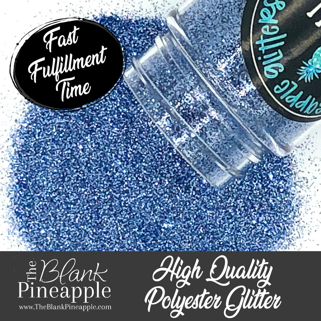 Labella metallic light blue glitter, PET polyester, 2oz shaker bottle for resin projects, tumblers, and nail art. The Blank Pineapple