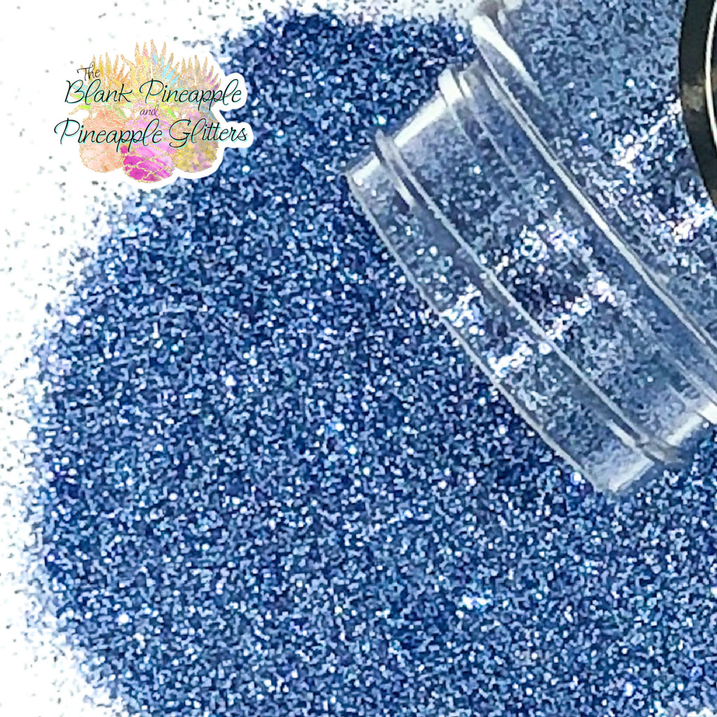 Labella metallic light blue glitter, PET polyester, 2oz shaker bottle for resin projects, tumblers, and nail art. The Blank Pineapple