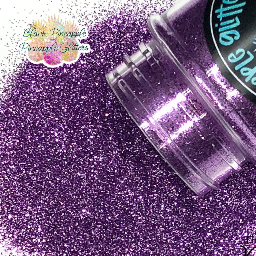 Lilac metallic purple glitter, PET polyester, 2oz shaker bottle for resin projects, tumblers, and nail art. The Blank Pineapple