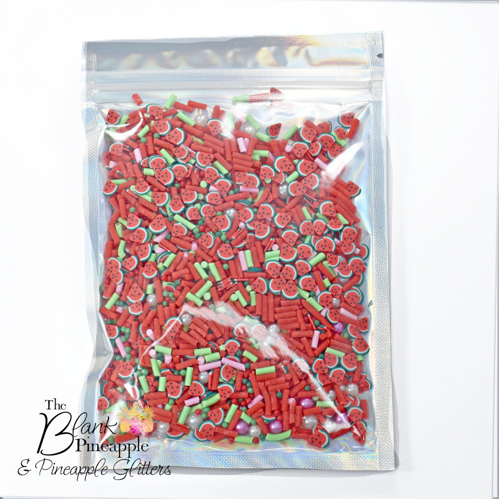 Melon Medley Polymer Clay Shapes in 2oz Bag - Watermelons, Sprinkles, and Pearls - The Blank Pineapple