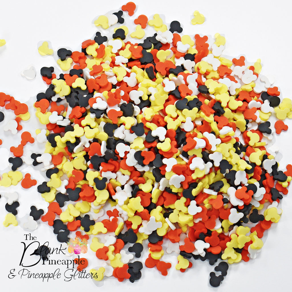 Mouse Ears Polymer Clay Shapes in 2oz Bag  (56g) - Red, Yellow, Black, and White - The Blank Pineapple