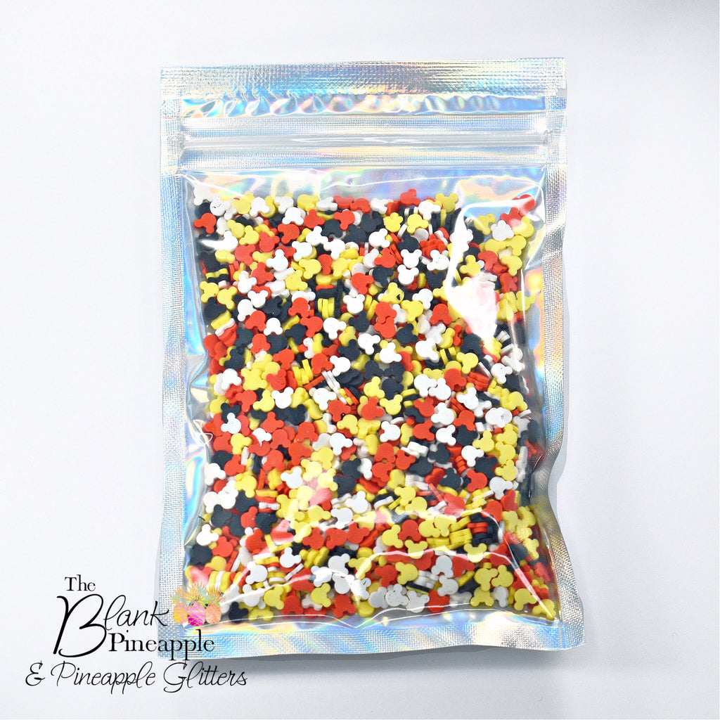 Mouse Ears Polymer Clay Shapes in 2oz Bag  (56g) - Red, Yellow, Black, and White - The Blank Pineapple