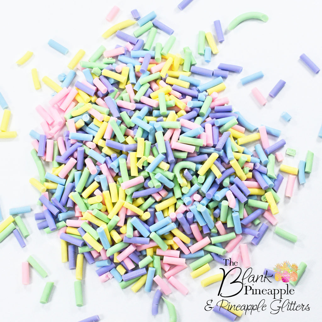 Pastel Candy Sprinkles Polymer Clay Shapes in 2oz Bag - Fimo Clay Sprinkles - The Blank Pineapple