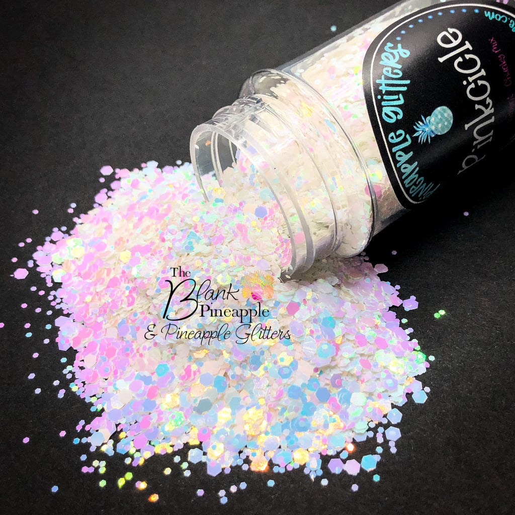 Pinkcicle Chunky Mix Iridescent Glitter 2oz. Shaker Bottle PET Polyester Glitter - The Blank Pineapple