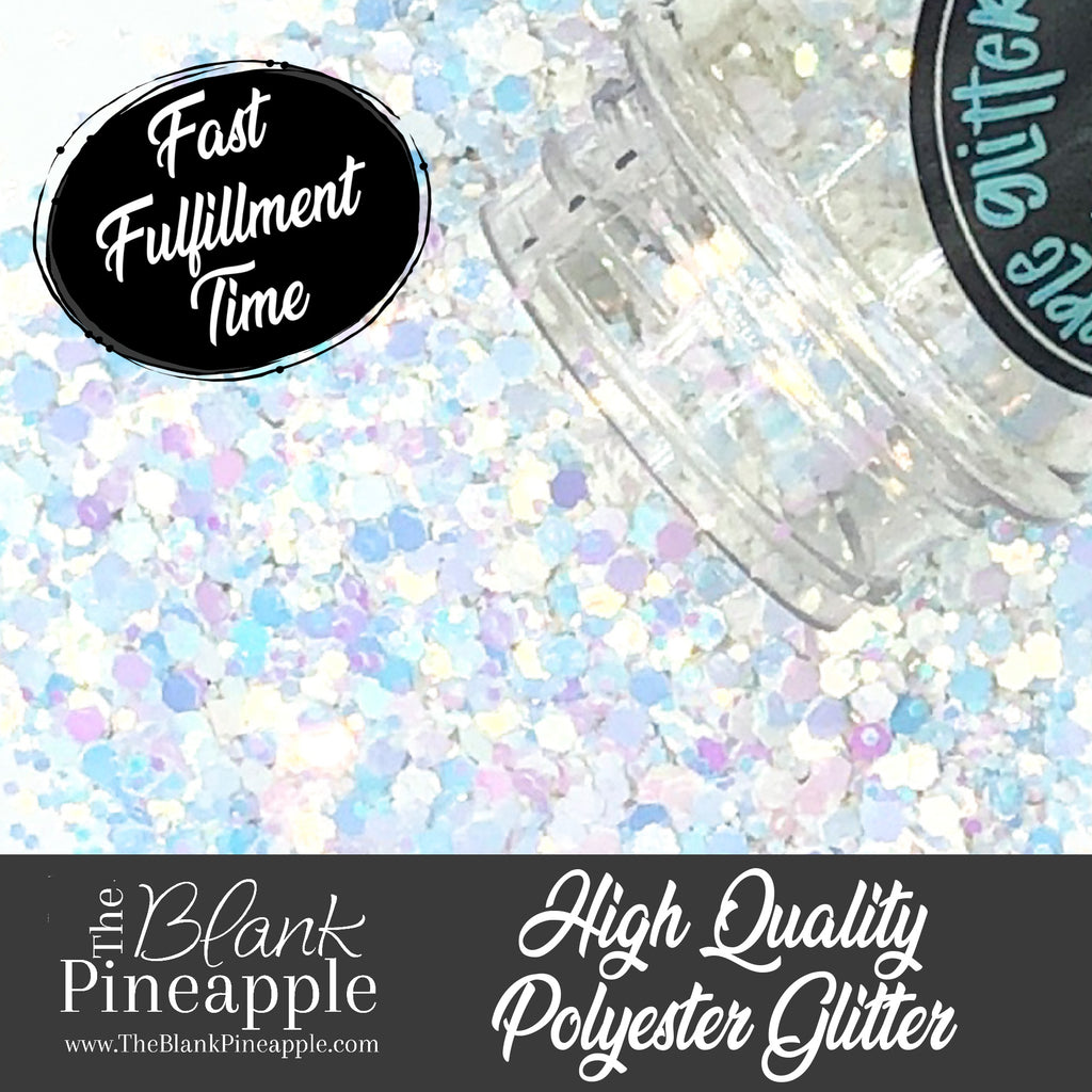 Pinkcicle Chunky Mix Iridescent Glitter 2oz. Shaker Bottle PET Polyester Glitter - The Blank Pineapple