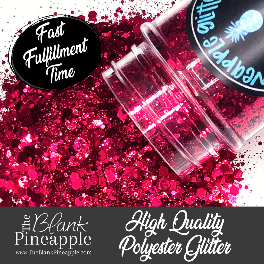 Pinky Swear Chunky Mix Metallic Glitter 2oz. Shaker Bottle PET Polyester Glitter - The Blank Pineapple