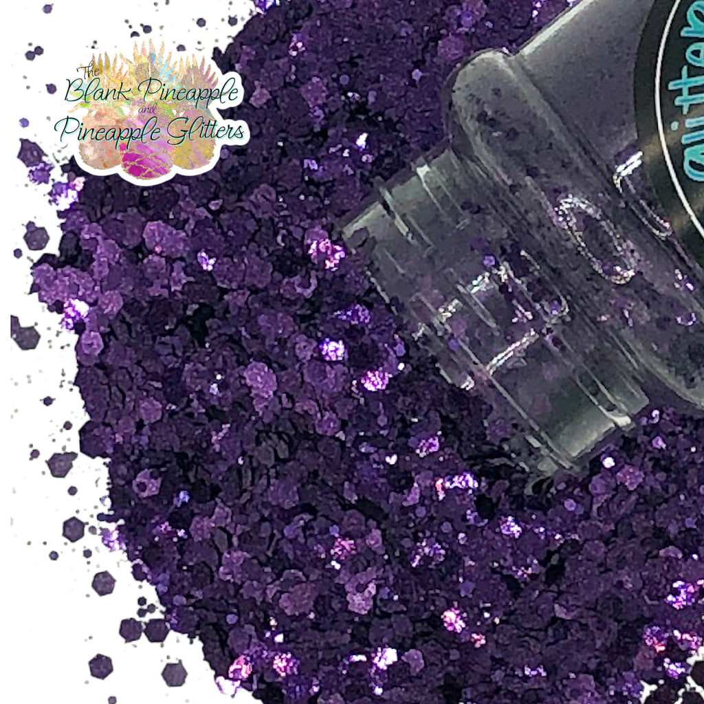 Pinot Chunky Mix Metallic Glitter 2oz. Shaker Bottle Dark Purple Glitter - The Blank Pineapple