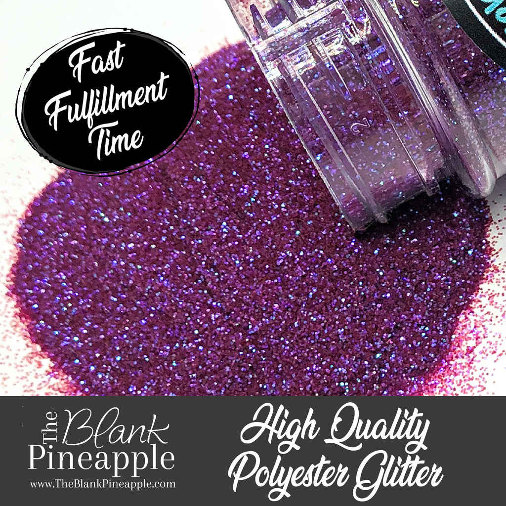 Plum Crazy Chunky Mix High Sparkling Iridescent Glitter in 2oz Shaker Bottle - The Blank Pineapple