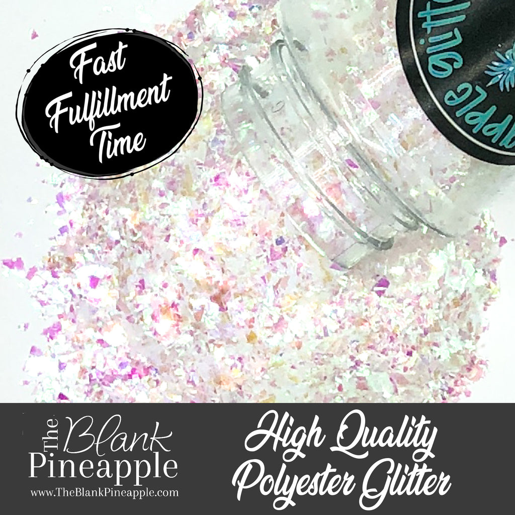 Precious Pearl Irregular Cut Opal Iridescent Glitter in 2oz Shaker Bottle - The Blank Pineapple