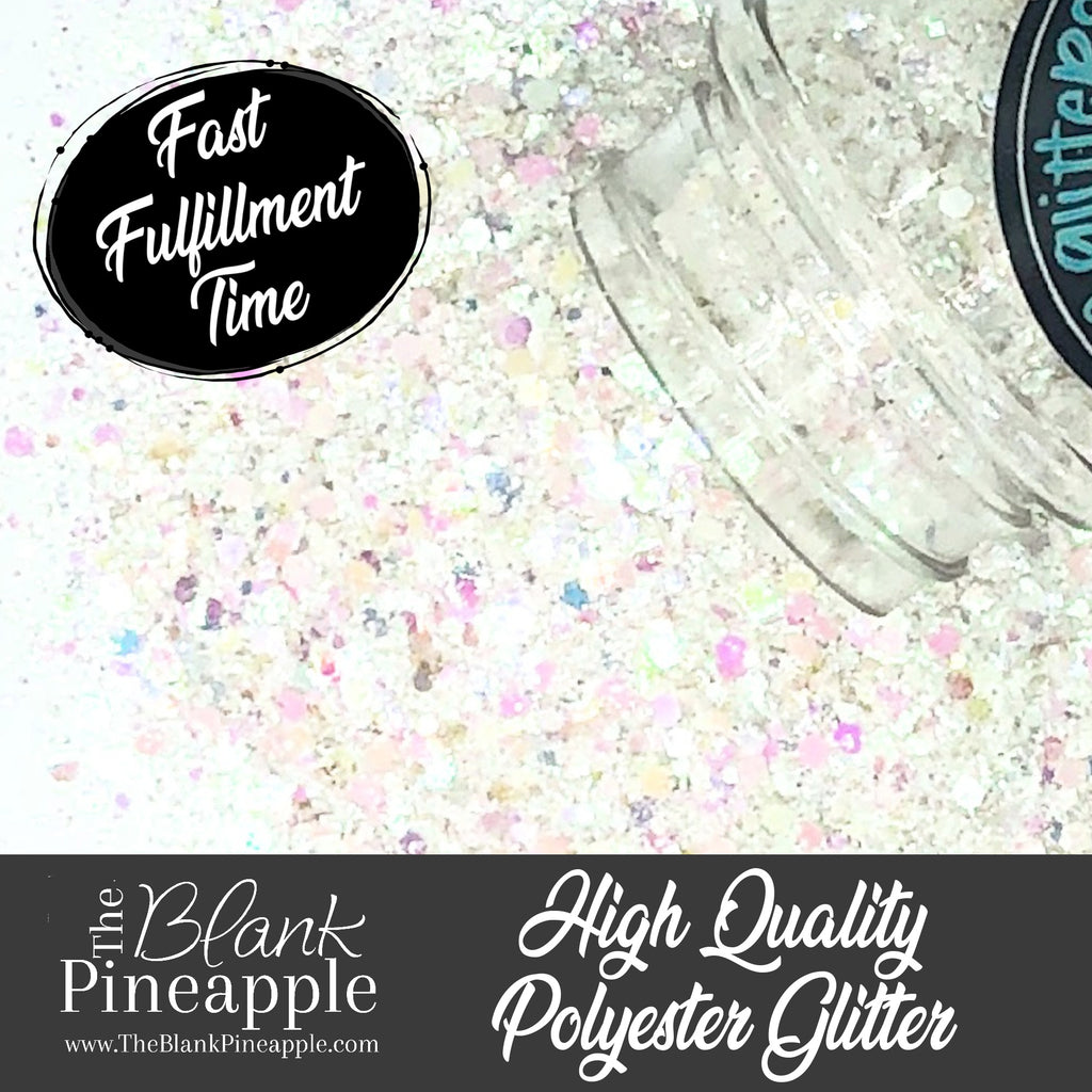 Prism Pink Mixed Glitter with Iridescent Sparkle in 2oz Shaker Bottle - The Blank Pineapple