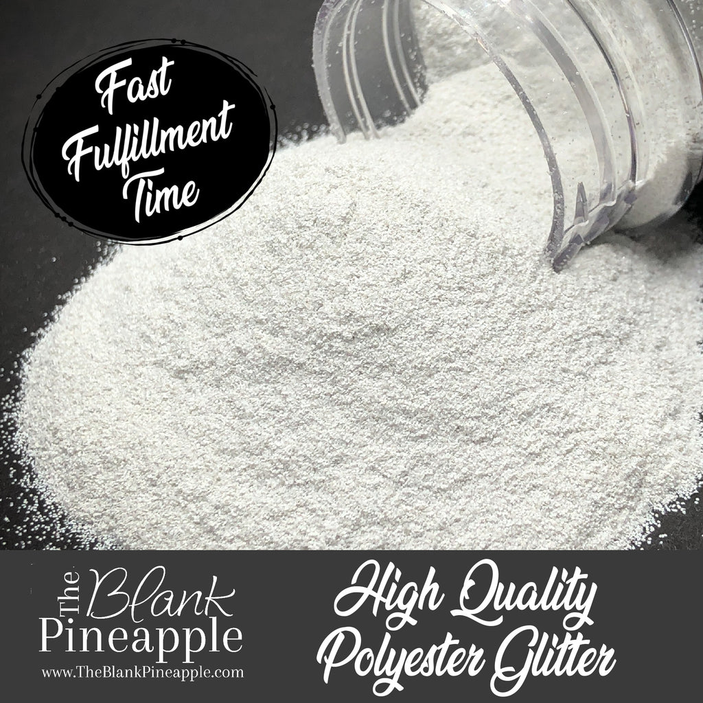 Purity White Glitter with Minimal Sparkle, 2oz Shaker Bottle - The Blank Pineapple