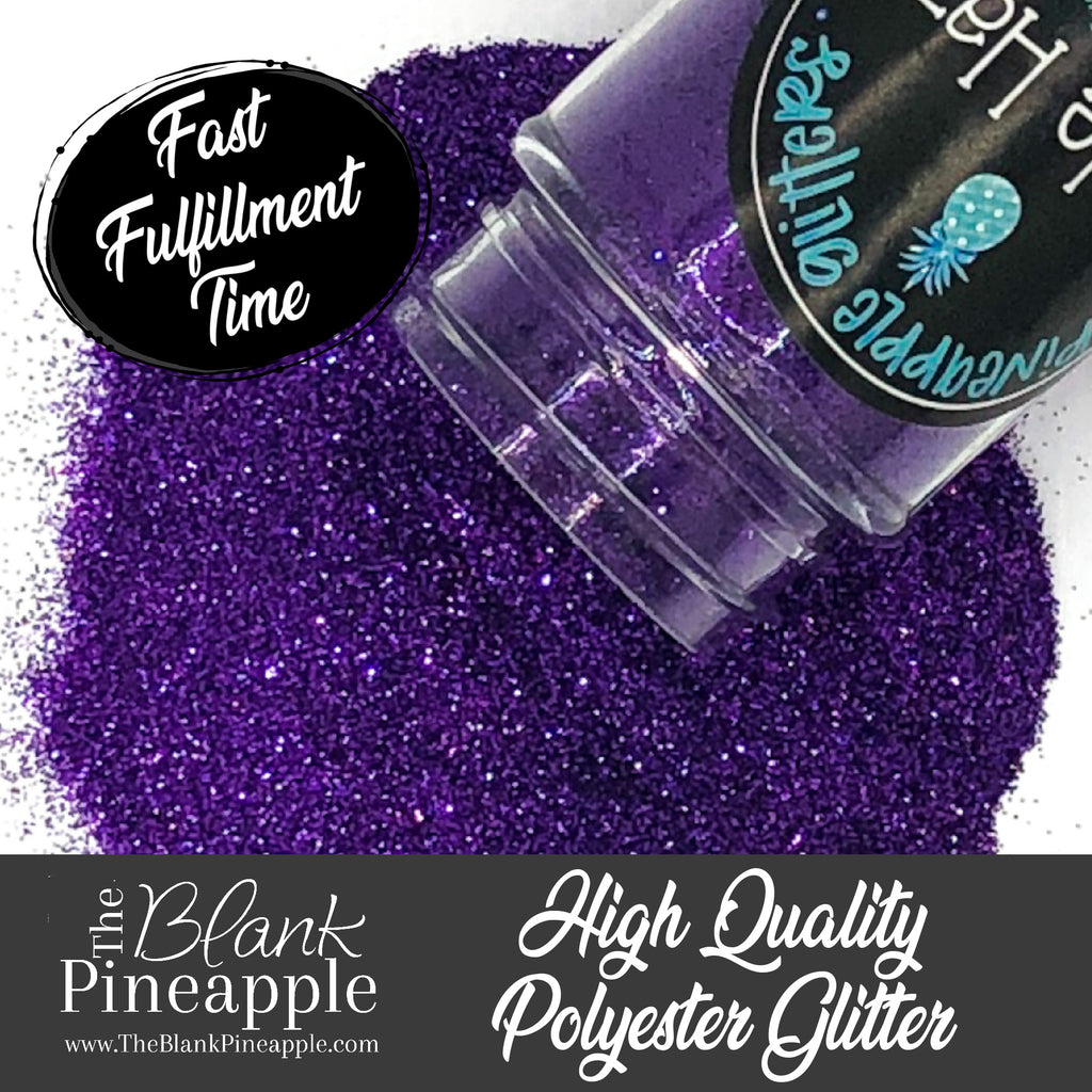 Purple Haze Ultra Fine Metallic Purple Glitter in 2oz Shaker Bottle - The Blank Pineapple