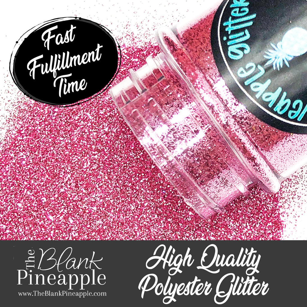 Rouge Ultra Fine Metallic Pink Glitter in 2oz Shaker Bottle - The Blank Pineapple