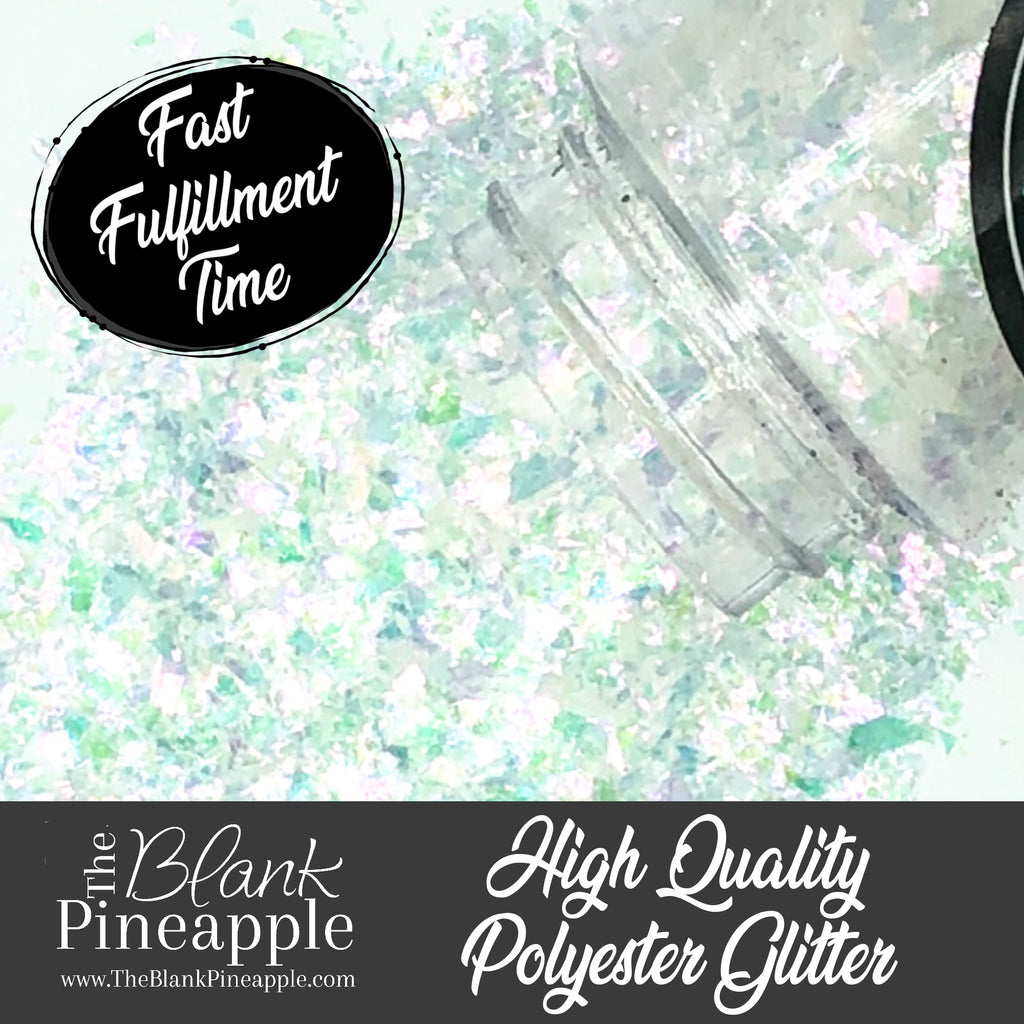 Salty Pearl Irregular Chopped Cut Opal Iridescent Glitter in 2oz Shaker Bottle - The Blank Pineapple