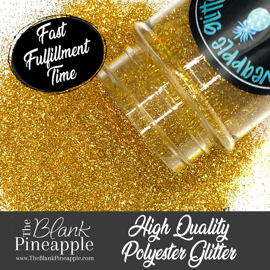 School Bus Metallic Yellow Glitter in 2oz Shaker Bottle - The Blank Pineapple