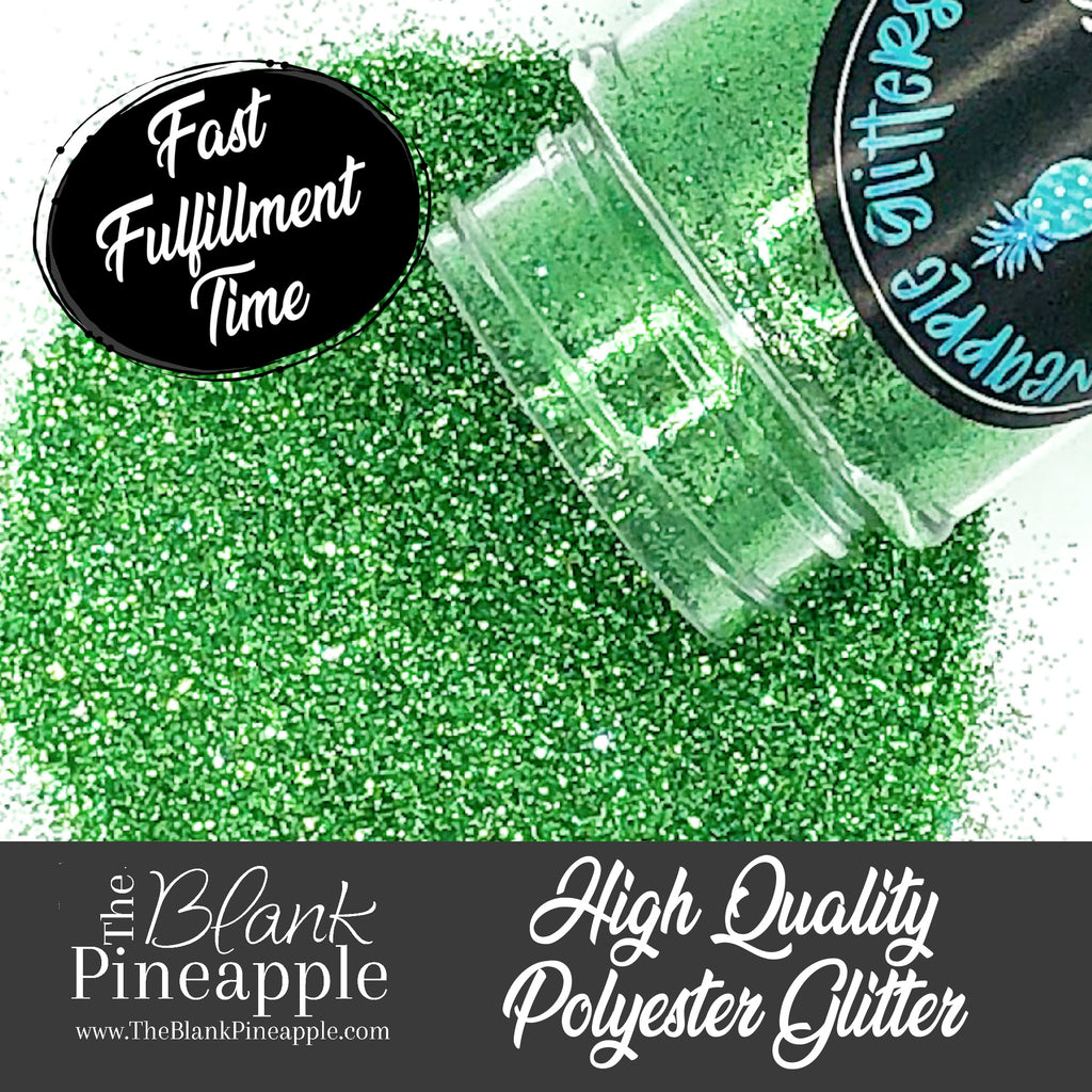 Sour Apple Green Metallic Glitter in 2oz Shaker Bottle - Green Glitter for Crafts - The Blank Pineapple