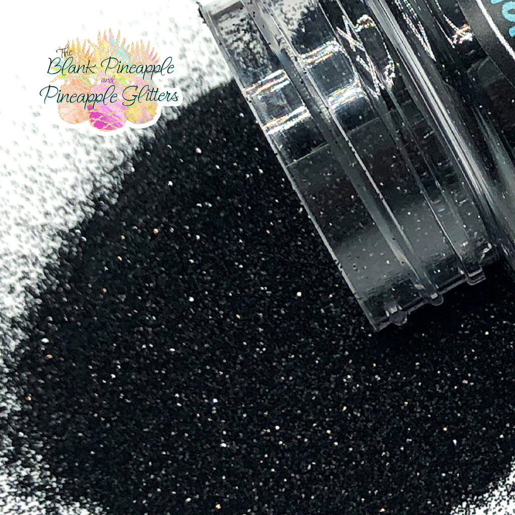 Spade Black Metallic Glitter in 2oz Shaker Bottle - Black Glitter for Crafts - The Blank Pineapple