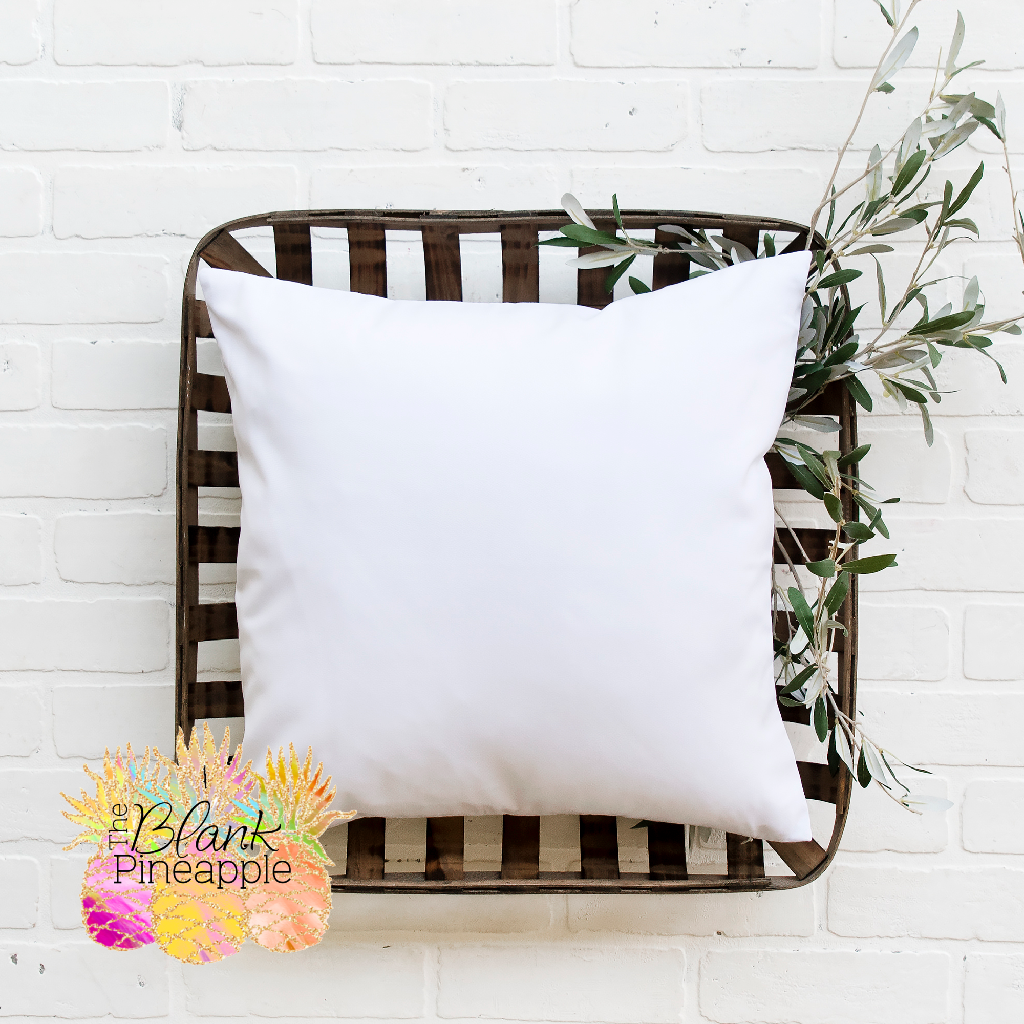 Blank Sublimation Pillow Covers 18x18 White Polyester Ca The