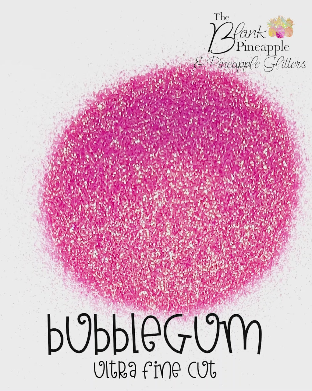 Bubblegum Ultra Fine Iridescent Polyester Glitter in a 2oz Shaker Bottle, Pink Iridescent Glitter