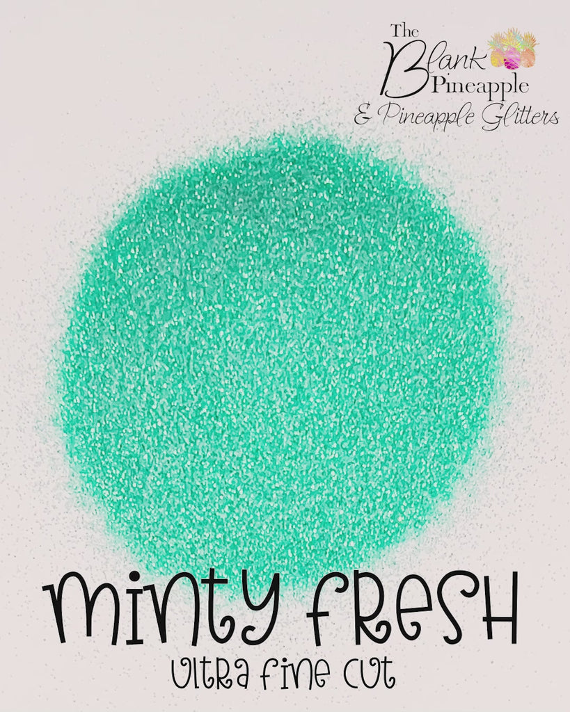 Minty Fresh Ultra Fine Iridescent Polyester Glitter in a 2oz Shaker Bottle, Mint Iridescent Glitter