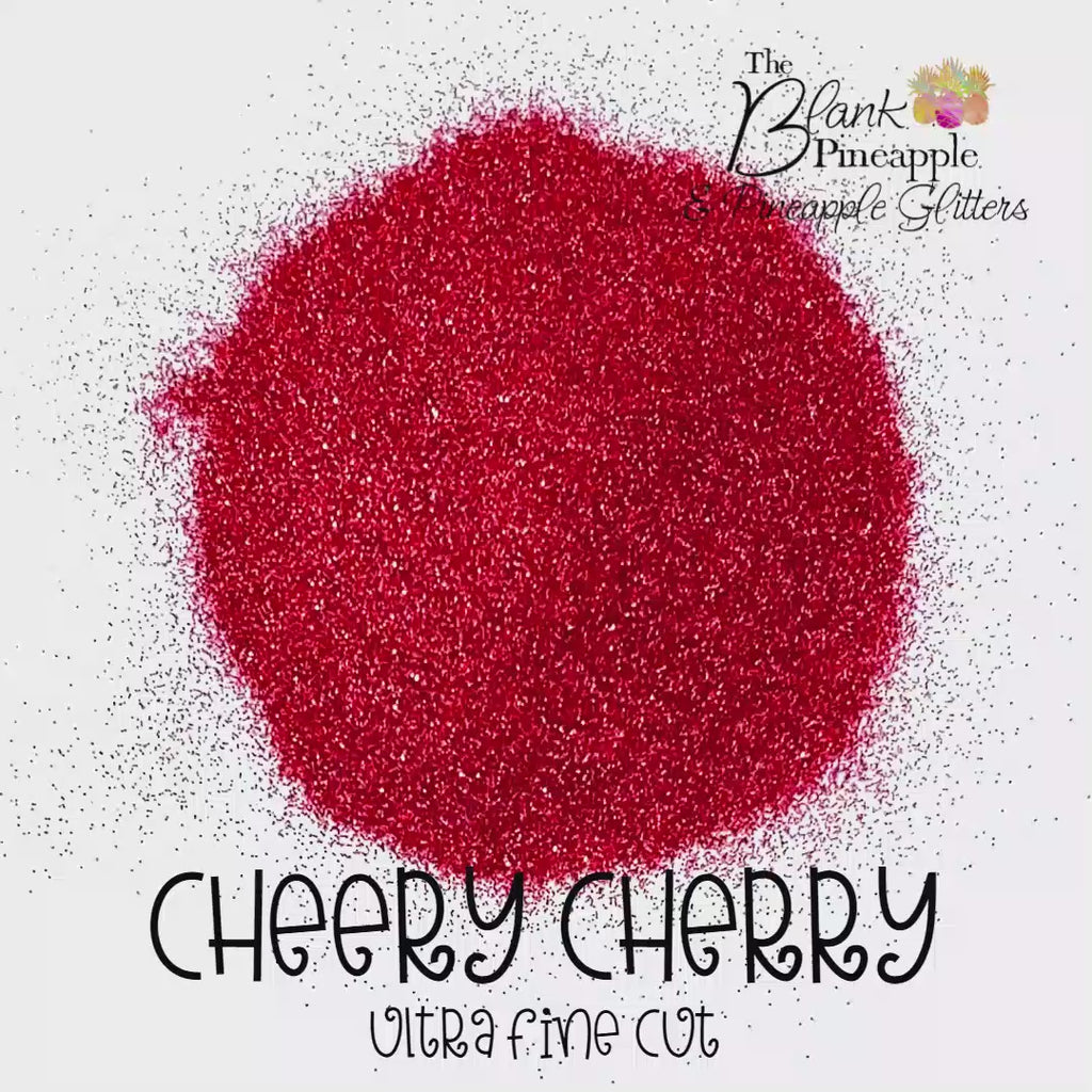 Cheery Cherry Ultra Fine Cut Glitter, Red Holographic Glitter