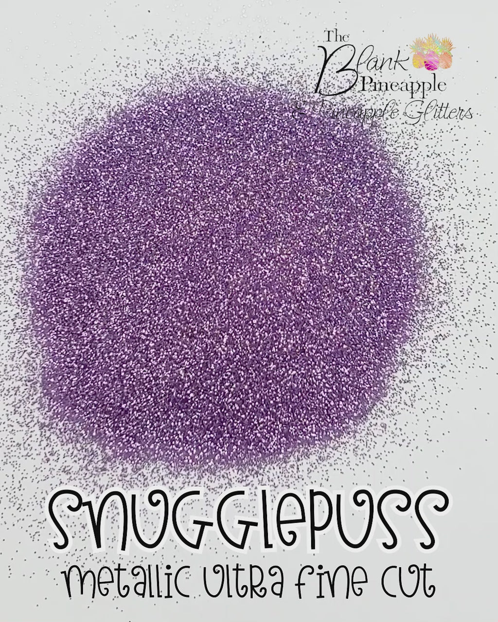 Snugglepuss Ultra Fine Metallic Glitter PET Polyester 2oz Shaker Bottle, Purple Glitter