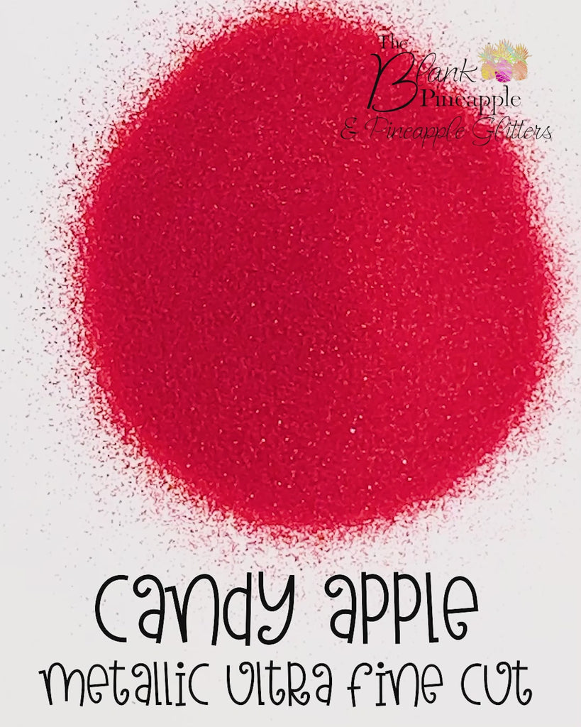 Candy Apple Ultra Fine Metallic Glitter PET Polyester Red Glitter 2oz Shaker Bottle