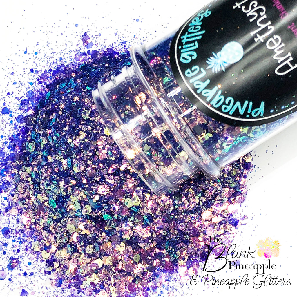 Amethyst Chunky Mix High Sparkling Iridescent Polyester Glitter PET Purple Glitter - The Blank Pineapple