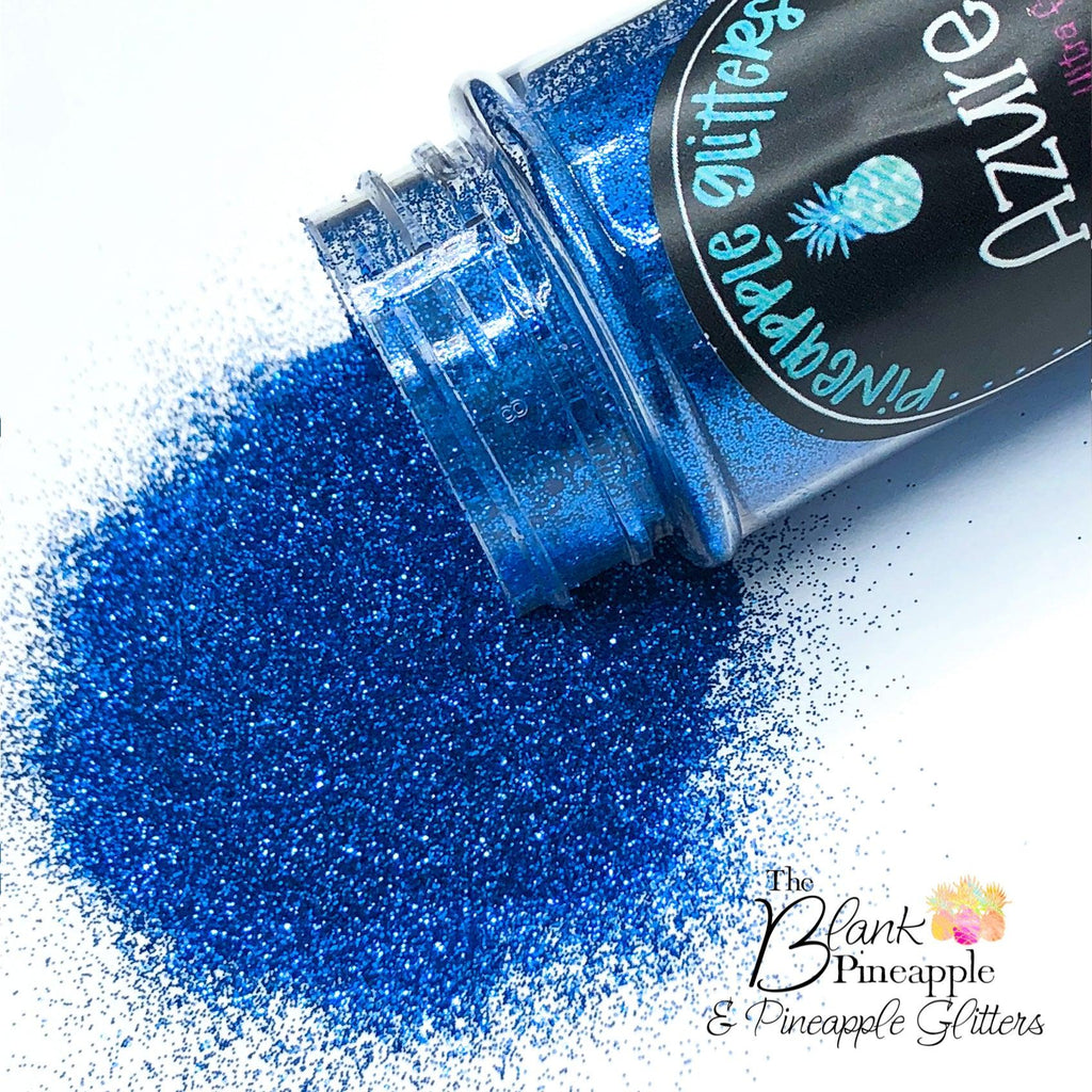 Azure Ultra Fine Cut Glitter Polyester PET Blue Glitter - The Blank Pineapple