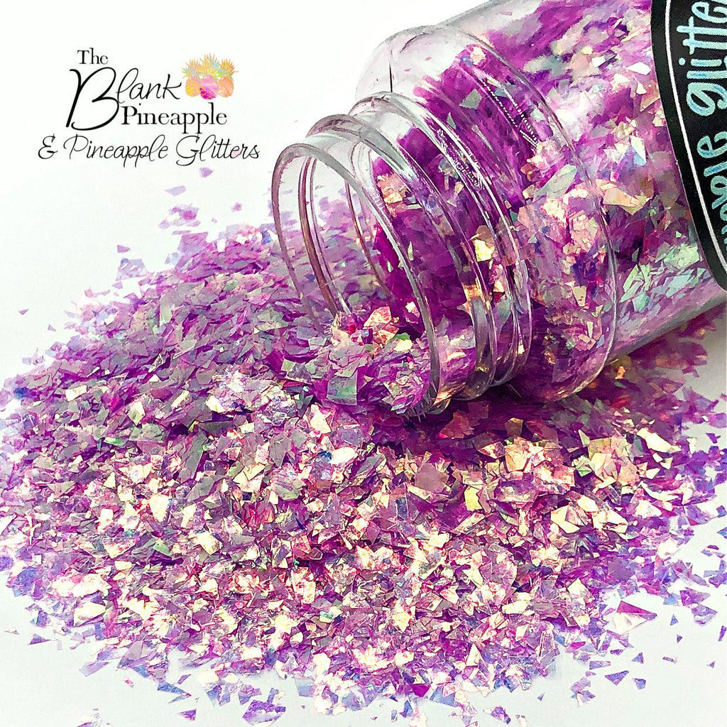 Bloom Irregular Cut High Sparkling Iridescent Glitter Polyester PET Pink Glitter - The Blank Pineapple