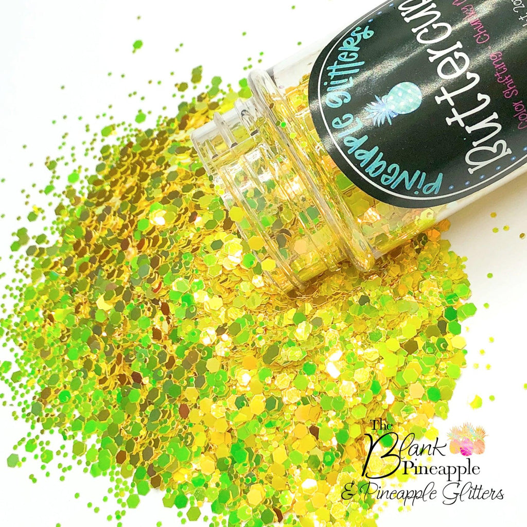 Buttercup Chunky Mix Color Shifting Polyester Glitter PET Yellow Glitter - The Blank Pineapple