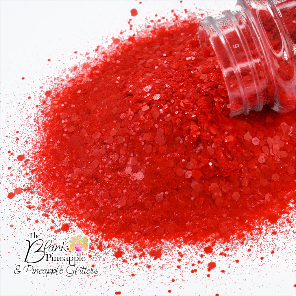 Red and Silver Chunky Glitter Mix, Wholesale Bulk - CM09 Be Mine