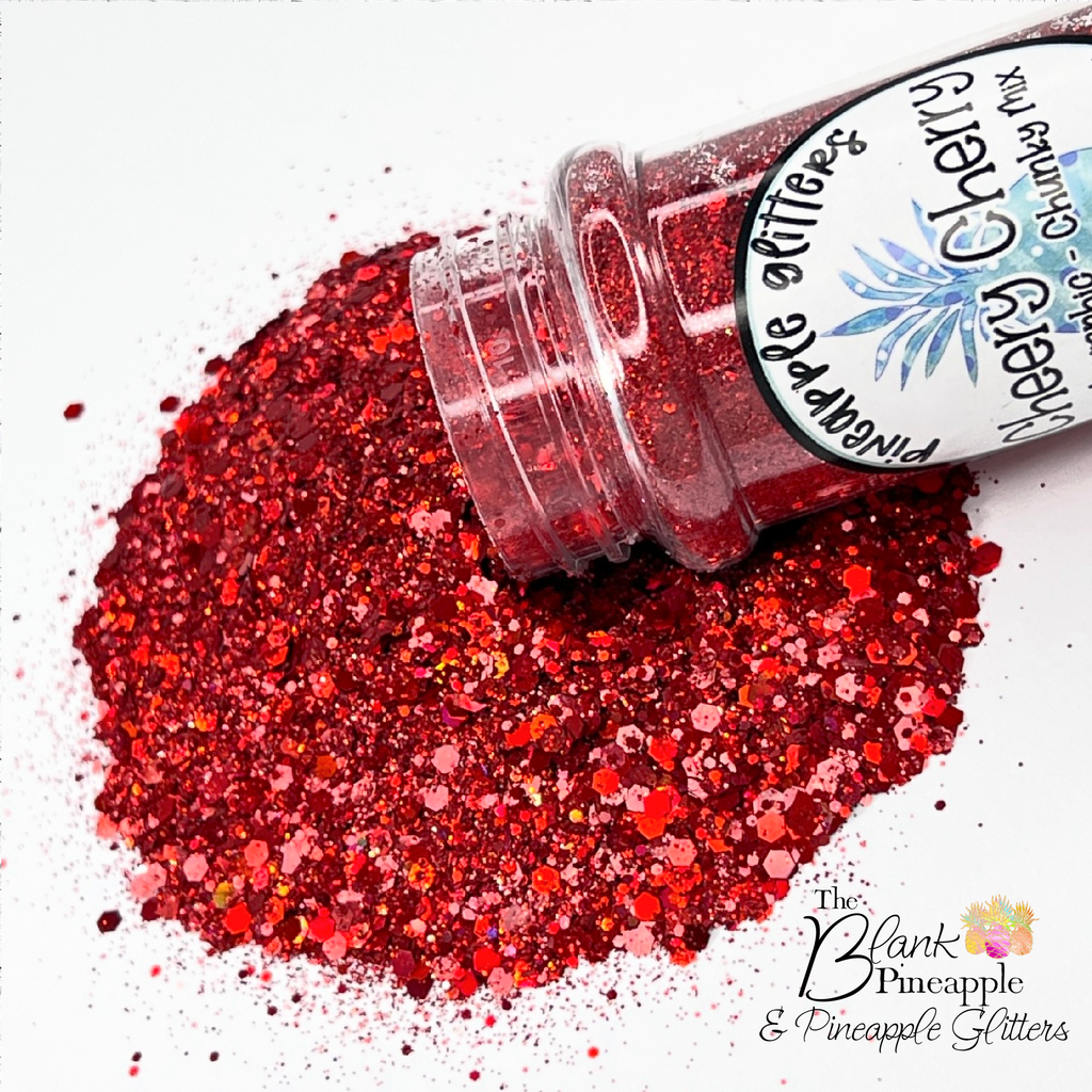Red Chunky Glitter, Cheery Cherry Chunky Mix Glitter, Red Holographic Glitter