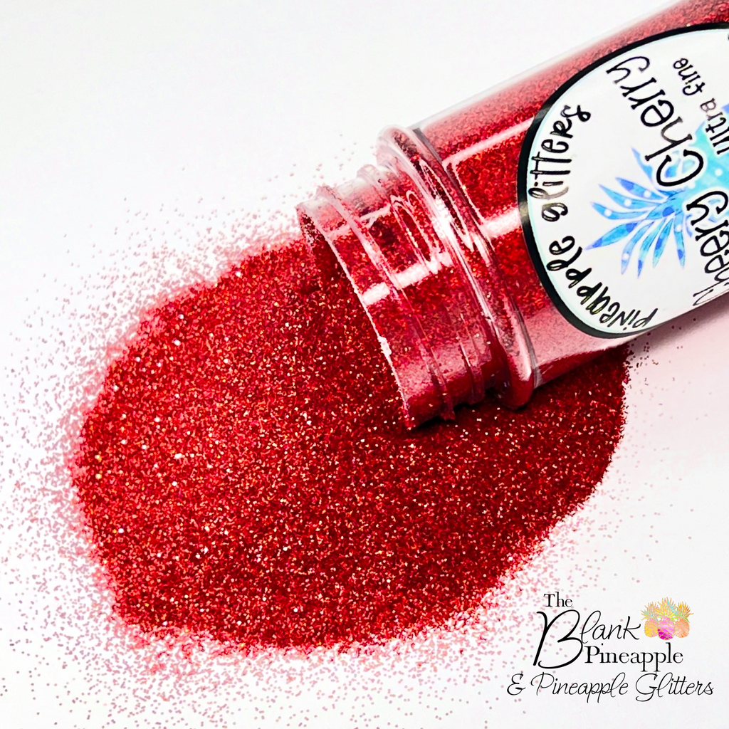 Holographic Red Glitter, Cheery Cherry Ultra Fine Cut Glitter