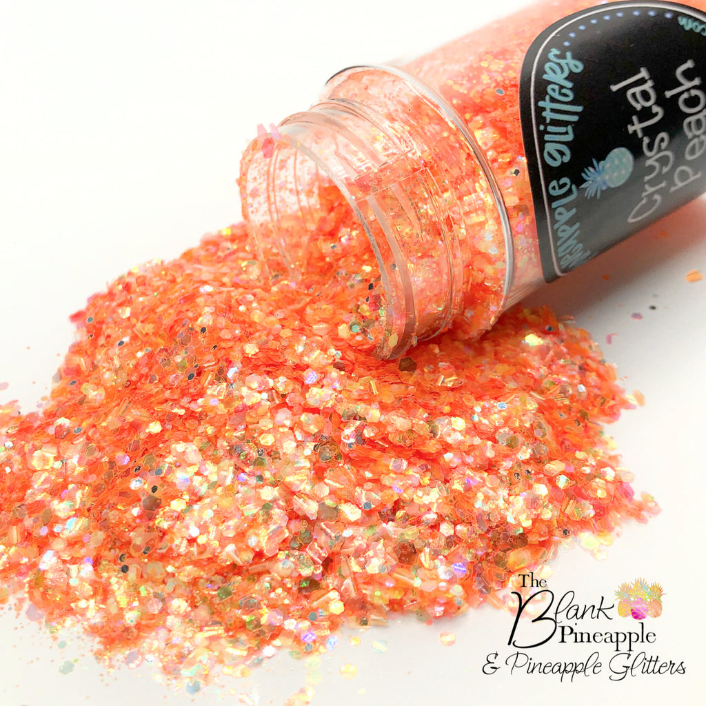 Crystal Peach Mixed Polyester Glitter PET - The Blank Pineapple